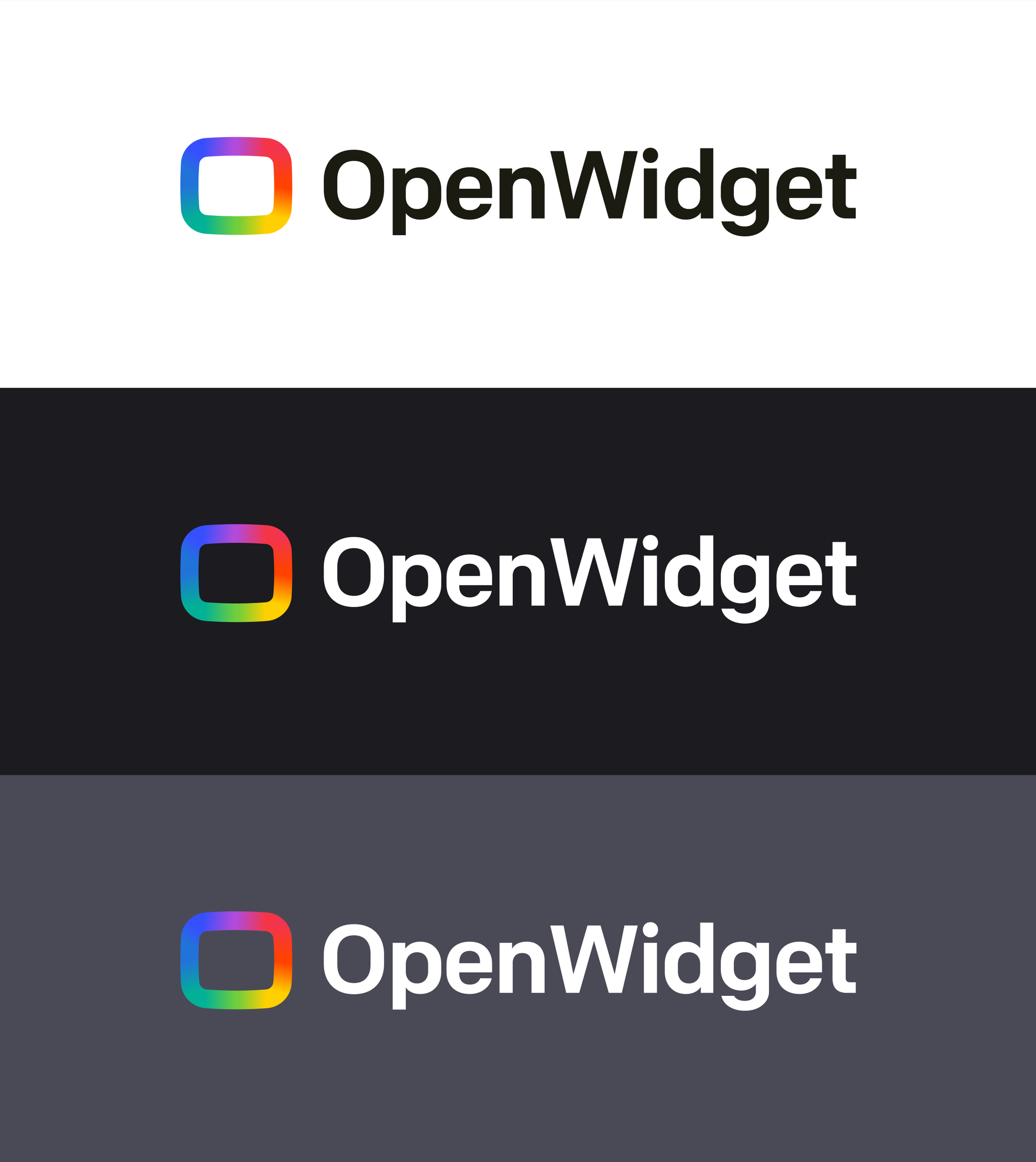 OpenWidget logo background usage