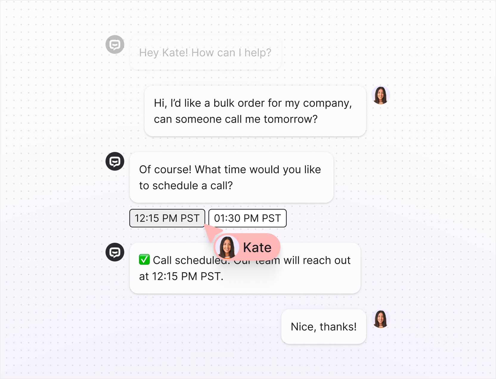 AI agent in Text App for lead generation