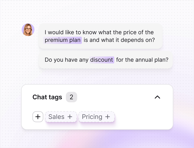 AI help desk in Text App for reporting and analytics