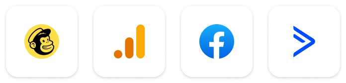 Mailchimp, ActiveCampaign, Google Analytics, FB Pixel logo