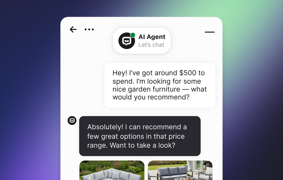 Text AI agent active chat
