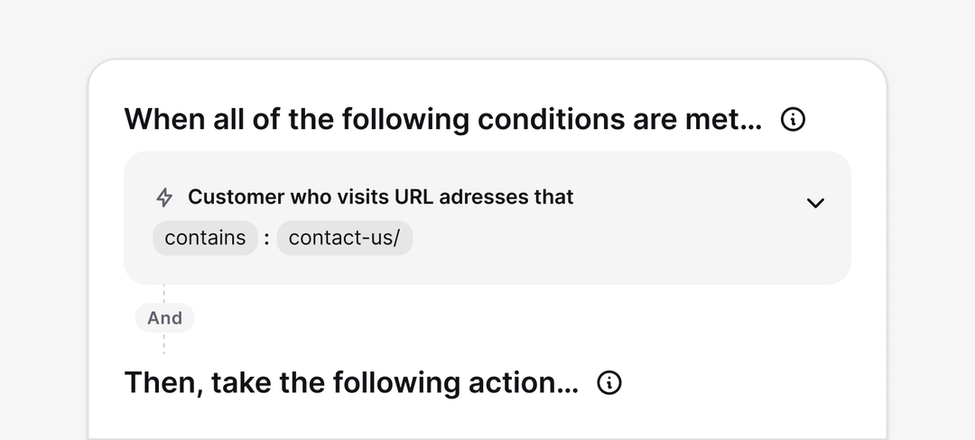 Text App routing rule view