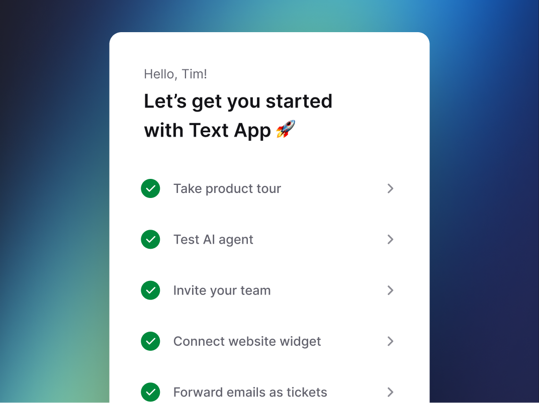Text App workflows builder