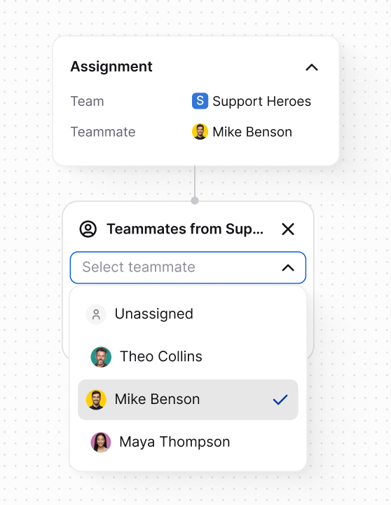 Support ticket being assigned based on agent roles and skills in Text App.