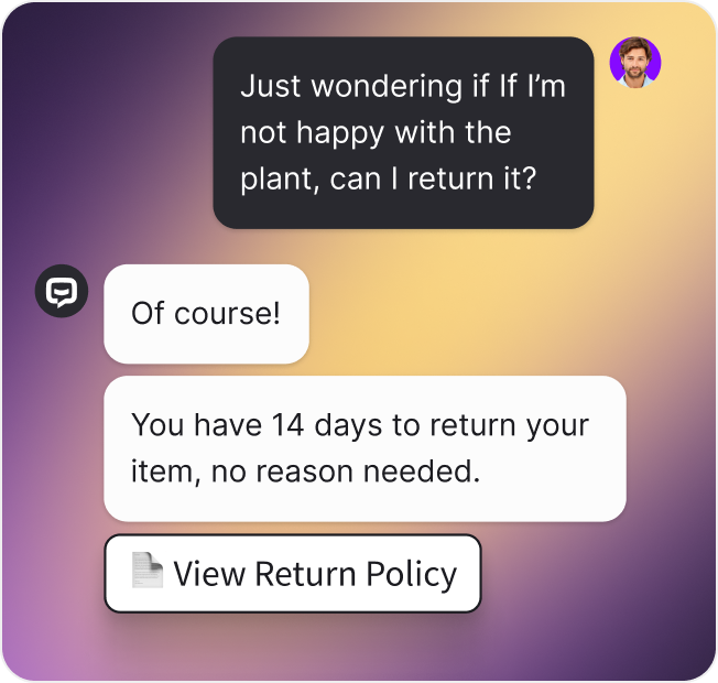 Text widget post-chat support