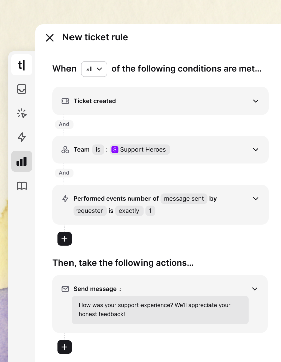 Text App spots trends and shifts in customer service so your team can act on what matter most.