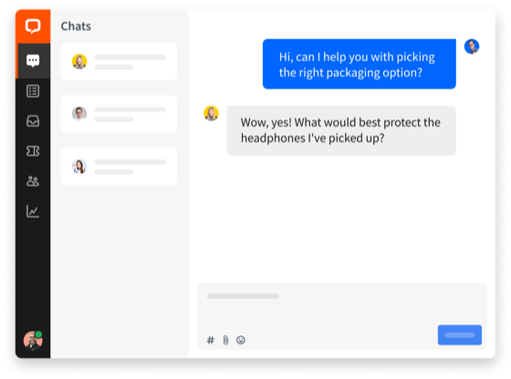 LiveChat simplified screens
